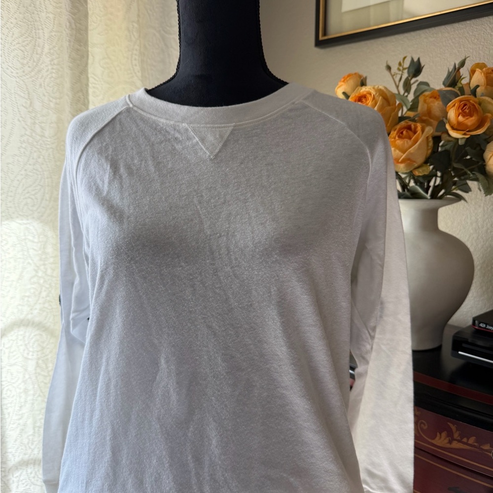 Nation LTD Soft White Crewneck Top